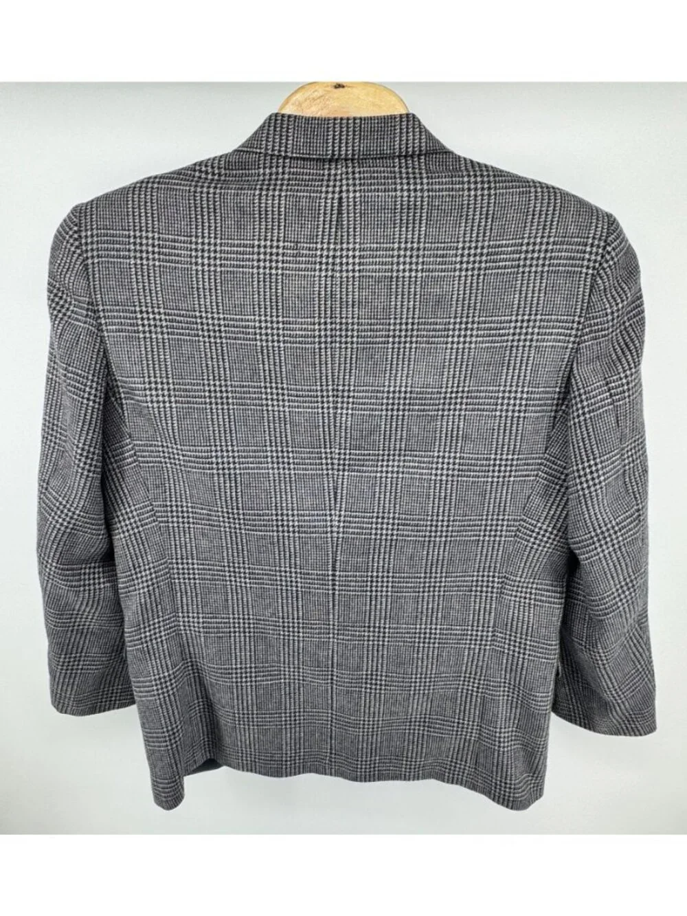Oscar de la Renta Signature Men’s 44R Glen Plaid Wool Blazer Sport Coat
